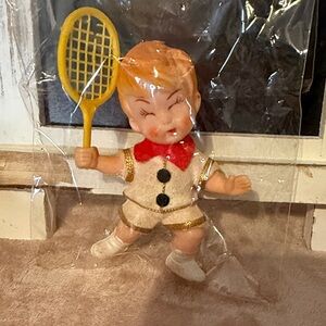 MCM 1960’s tennis player blow mold Christmas ornament